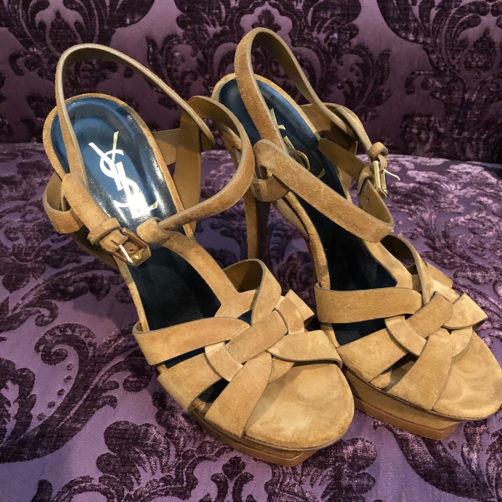 YSL tribute suede pumps 37
